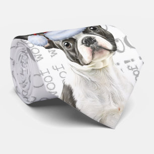 Funny Boston Terrier jul Hund älskare Slips