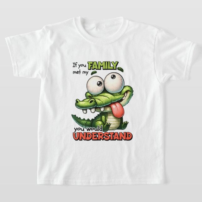 Funny bot gator ord art Family T Shirt (Laydown)