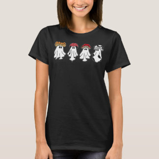 Funny Botanical Cottagecore Mushroom Ghost Hallowe T Shirt