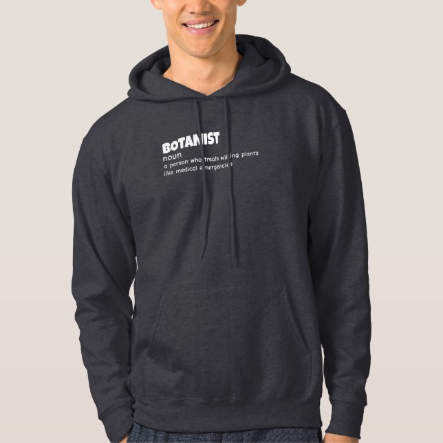 Funny Botanist Definition Hoodie (Framsida)