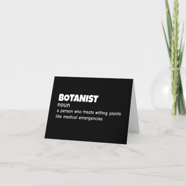 Funny Botanist-definition Tack Kort (Framsida)