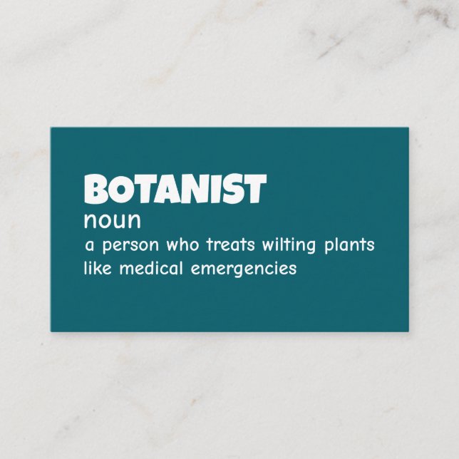 Funny Botanist-definition Visitkort (Framsida)