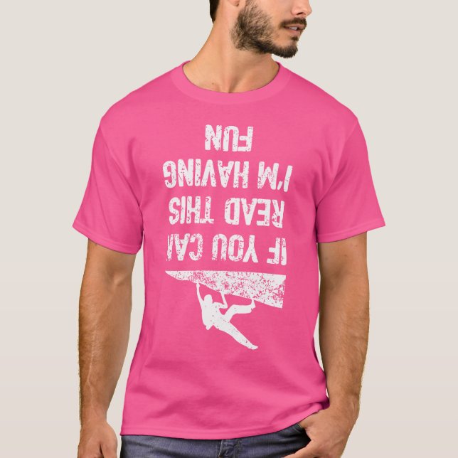 Funny Bouldering Klib Shirt Workout Free Sten Cli T (Framsida)