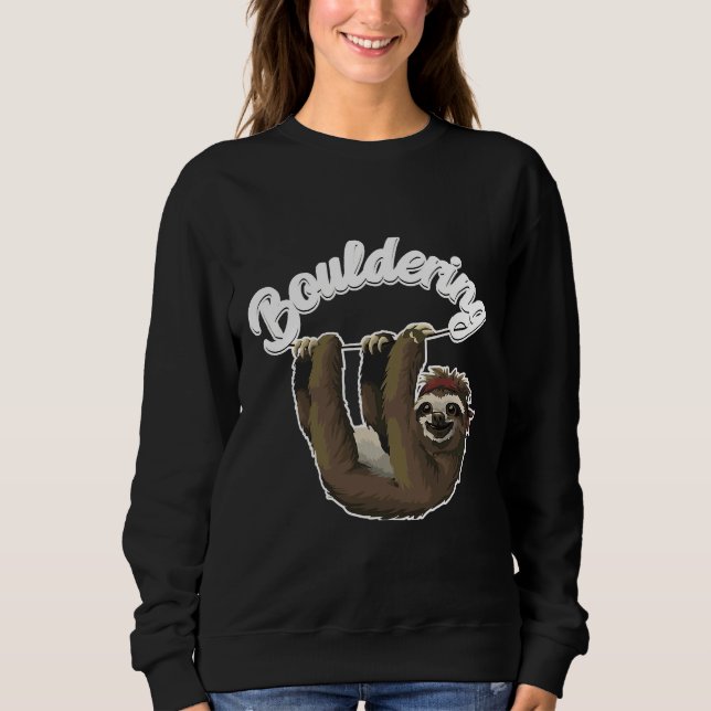 Funny Bouldering Sloth Free Sten T Shirt (Framsida)