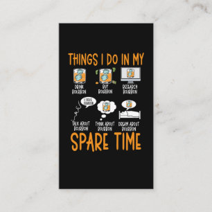 Funny Bourbon Whiskey Älskare Alcohol Drinker Visitkort