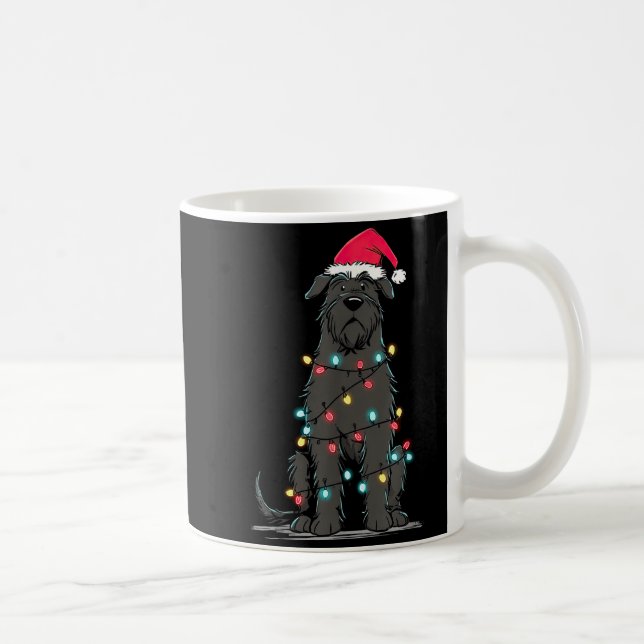 Funny Bouvier Des Flandres Christmas Graphics Dog  Kaffemugg (Höger)