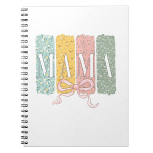 Funny Bow Coquette Mamma Flowers Mor dag Anteckningsbok