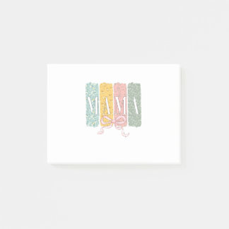 Funny Bow Coquette Mamma Flowers Mor dag Post-it Block