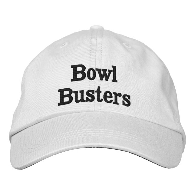 Funny Bowl Busters Gräsmatta Bowls Namn Broderad Keps (Framsida)