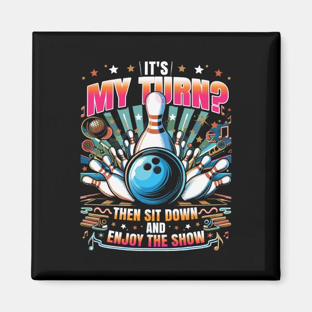 Funny Bowlareare Bowling 1 Magnet (Framsidan)