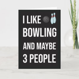 Funny Bowler Cards Bowling Sport Humor Team Kort