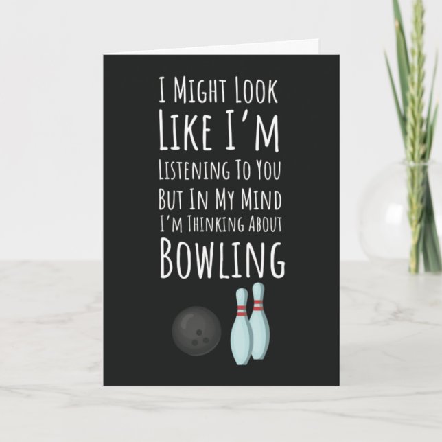 Funny Bowler Cards Bowling Strike League Ball Kort (Framsida)