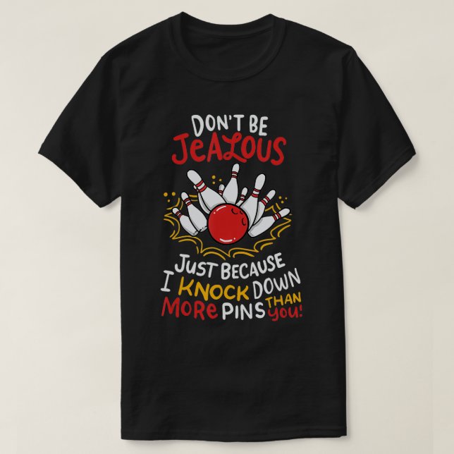 Funny Bowling 1 T Shirt (Design framsida)