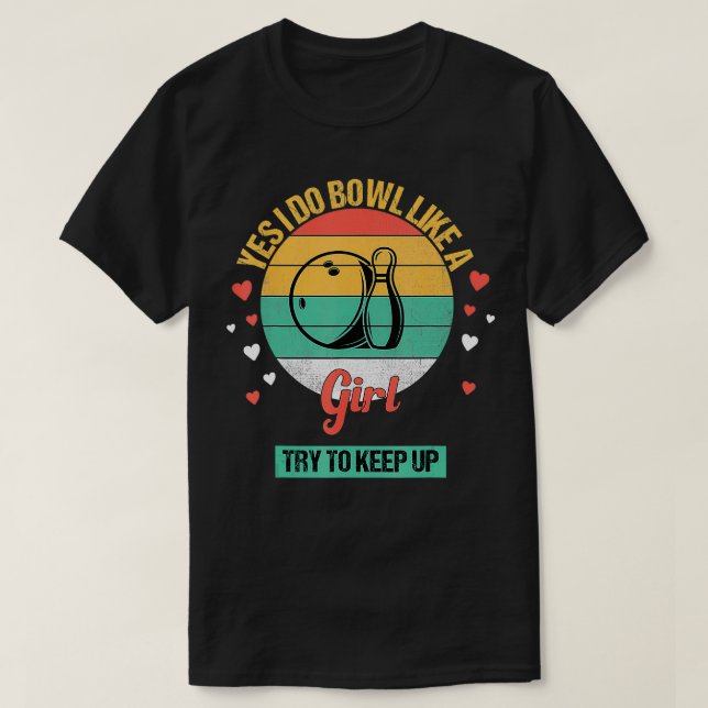 Funny Bowling 5 T Shirt (Design framsida)