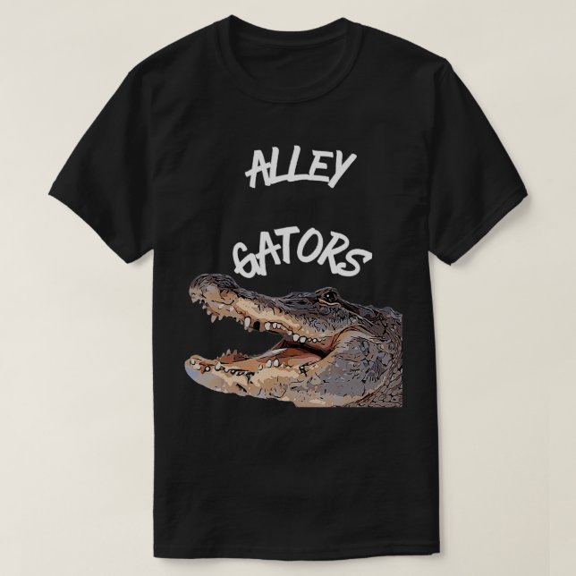 Funny Bowling Alley Gators T Shirt (Design framsida)