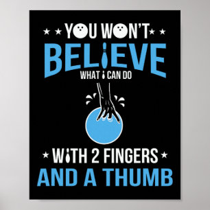 Funny Bowling Art För manar kvinnor Bowlareare Fun Poster