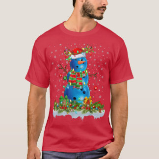 Funny Bowling Ball Snögubbe Julafton Ljus Bowling  T Shirt
