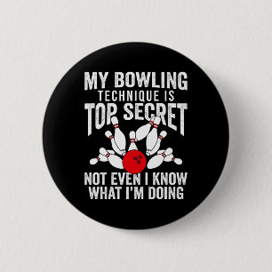 Funny Bowling Bowlareare Kvinnor Manar Mitt Bowlin Knapp