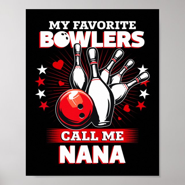 Funny Bowling Bowlareare Min favoritBowlareare rin Poster (Framsidan)