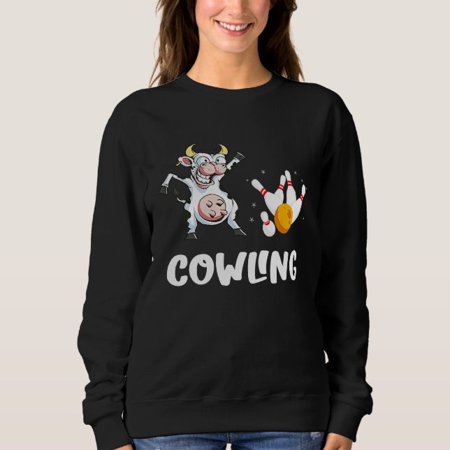 Funny Bowling Bowling Cow Strike Bowler Bowling Pi T Shirt (Framsida)