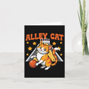 Funny Bowling Cat Pun Alley Cat Kort