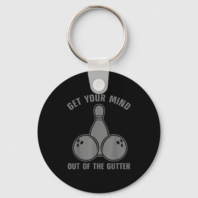 Funny Bowling Design For Men Women Kids Bowling Lo Nyckelring (Framsida)
