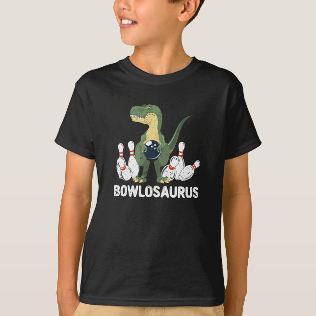 Funny Bowling Dinosaur Bowlareare Dino Bowl T-Rex T Shirt (Framsida)