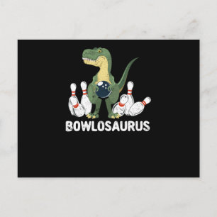 Funny Bowling Dinosaur Bowlareare Dino Bowl T-Rex Vykort