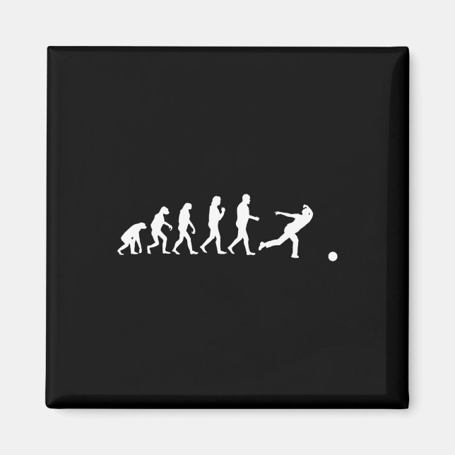 Funny Bowling Evolution Gift Bowlareare Sports Pla Magnet (Framsidan)