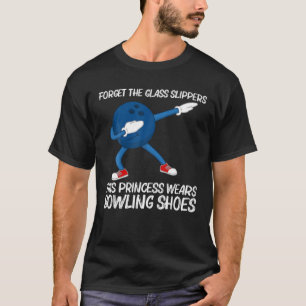 Funny Bowling för flickor Kid Dabbing Boll Gräsm T Shirt