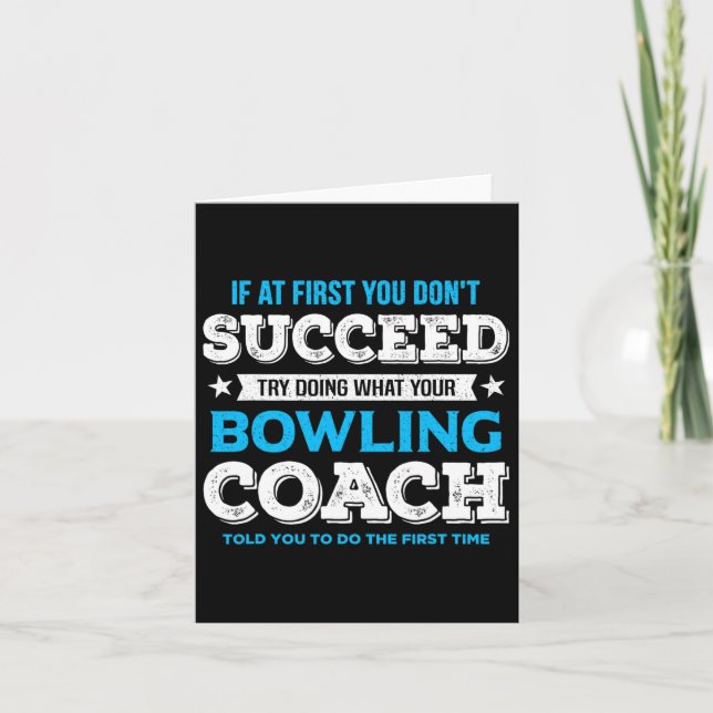 Funny Bowling Game Design for Coach - Manar Vuxen Kort (Framsida)