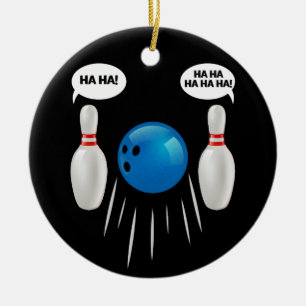Funny Bowling - Gått till Bowlers Julgransprydnad Keramik