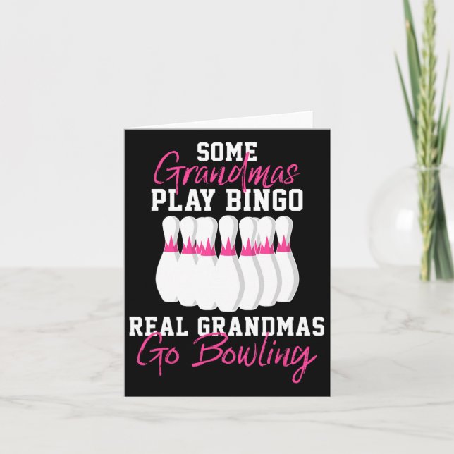 Funny Bowling Gift for Grandma Kort (Framsida)
