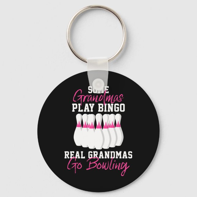 Funny Bowling Gift for Grandma Nyckelring (Framsida)