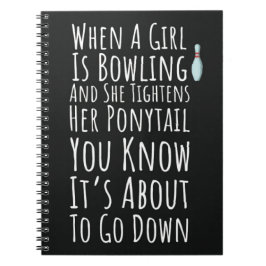 Funny Bowling Gift For Her Teen Girls Women Bowler Anteckningsbok
