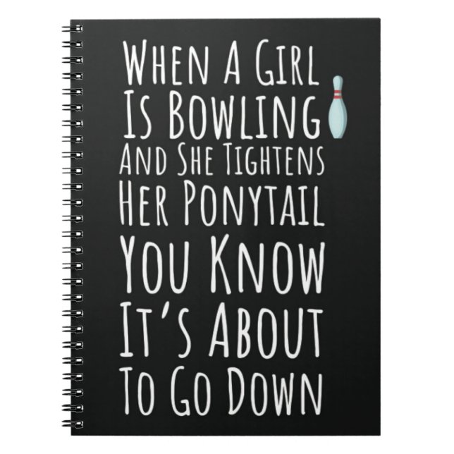 Funny Bowling Gift For Her Teen Girls Women Bowler Anteckningsbok (Framsidan)