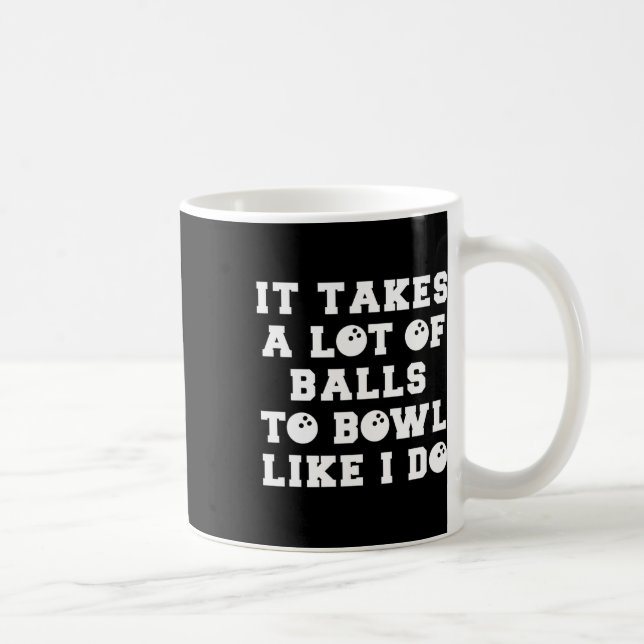 Funny Bowling Gift För manar Boyvän eller Husand Kaffemugg (Höger)