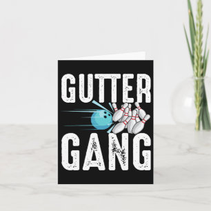 Funny Bowling Gift För manar Women Coola Gutter Ga Kort