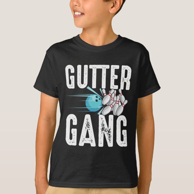 Funny Bowling Gift För manar Women Coola Gutter Ga T Shirt (Framsida)