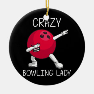 Funny Bowling Gift for Women Grandma Bowlareare Ga Julgransprydnad Keramik