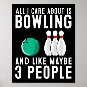 Funny Bowling Gift for Women Manar Coola Bowlarear Poster