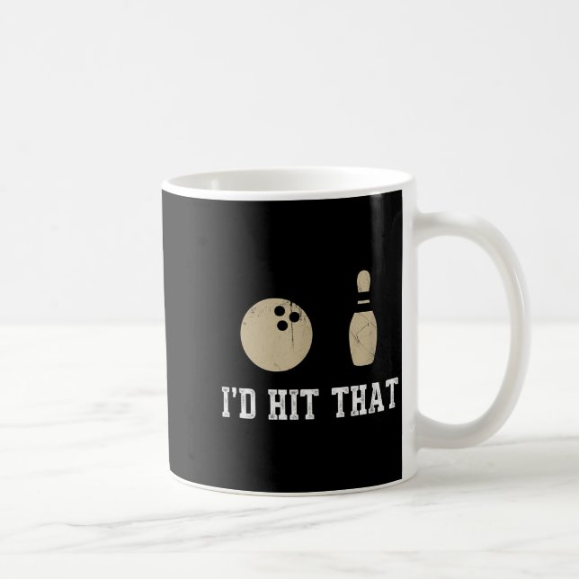 Funny Bowling Gift Id Hit That Quote Men Women  Kaffemugg (Höger)