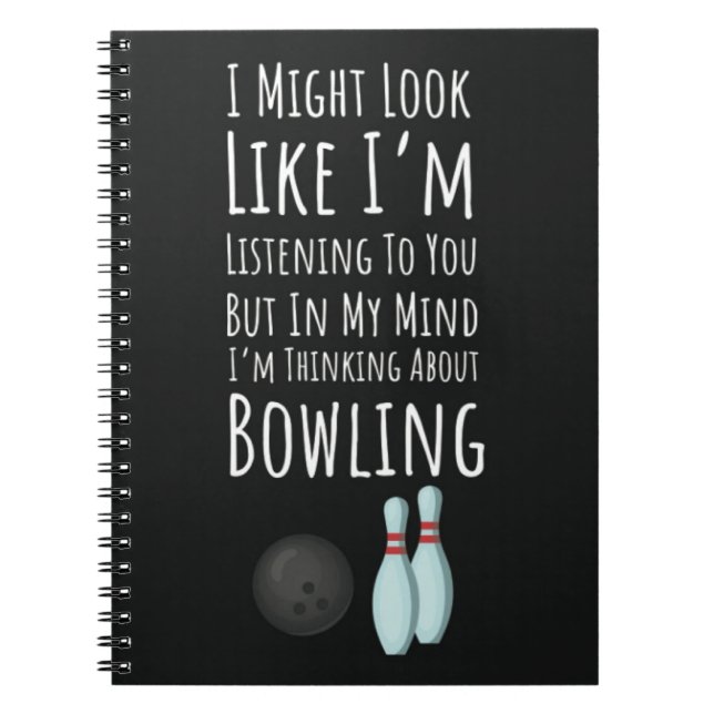 Funny Bowling Gifts And Novelties Sports Bowler Anteckningsbok (Framsidan)