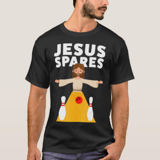 Funny Bowling Jesus Spares T Shirt