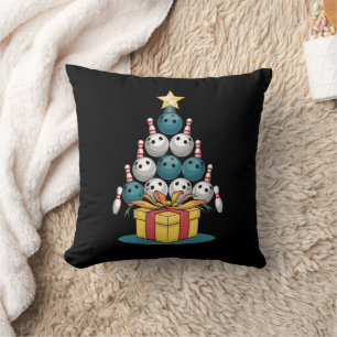 Funny Bowling Julgran Ljus Julafton Gifts Kudde