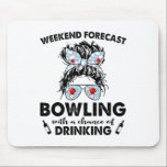 Funny Bowling Messy Hair Girl Play Bowling och Dri Musmatta<br><div class="desc">Lustigt Bowling Messy Hair Girl Play Bowling och Drinking</div>