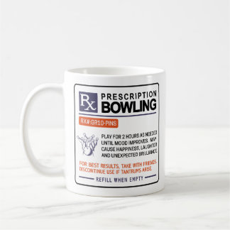 Funny Bowling Mugg-förskrivningsdesign Kaffemugg