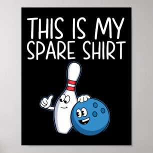 Funny Bowling Nuvarande För manar Women Coola Bowl Poster