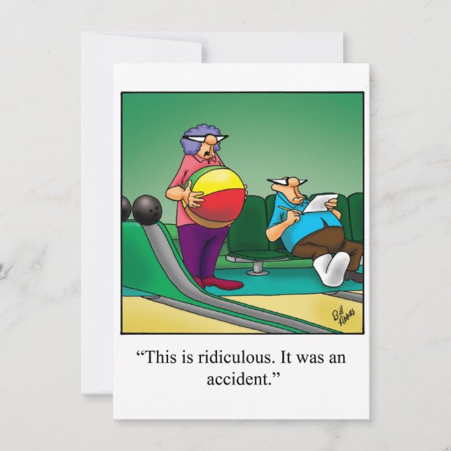 Funny Bowling Party-inbjudan Inbjudningar (Framsida)