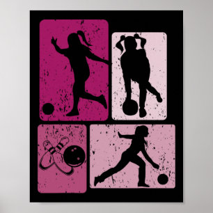 Funny Bowling Player Bowlareare spelentusiastutrus Poster